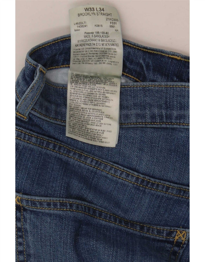 Женские прямые джинсы Lee Brooklyn W33 L34, синий хлопок