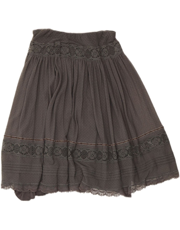 Женская плиссированная юбка Zara Medium W28 Серая в полоску
