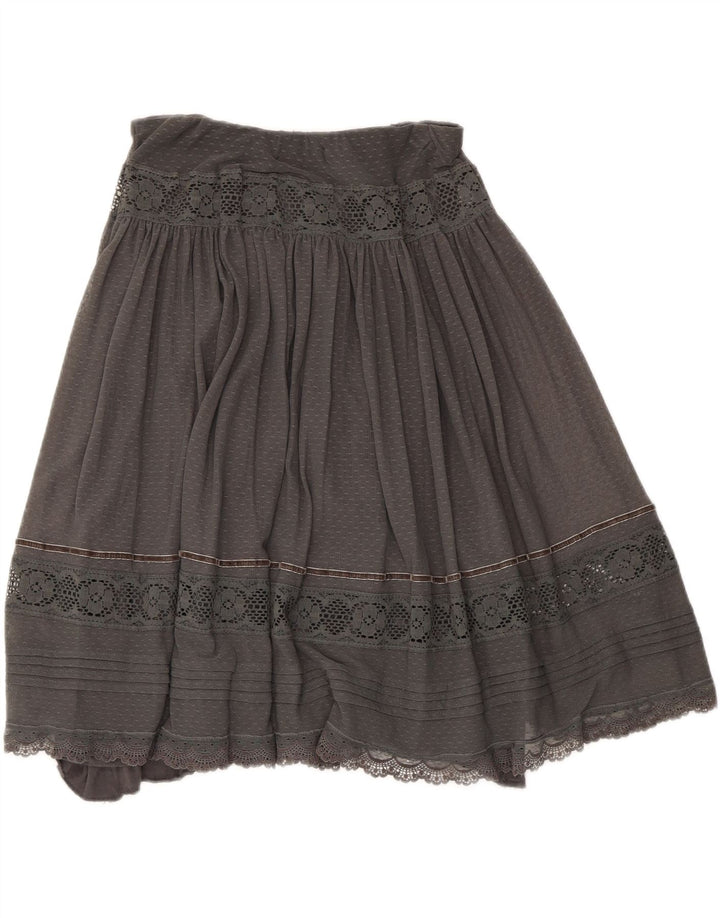 Женская плиссированная юбка Zara Medium W28 Серая в полоску