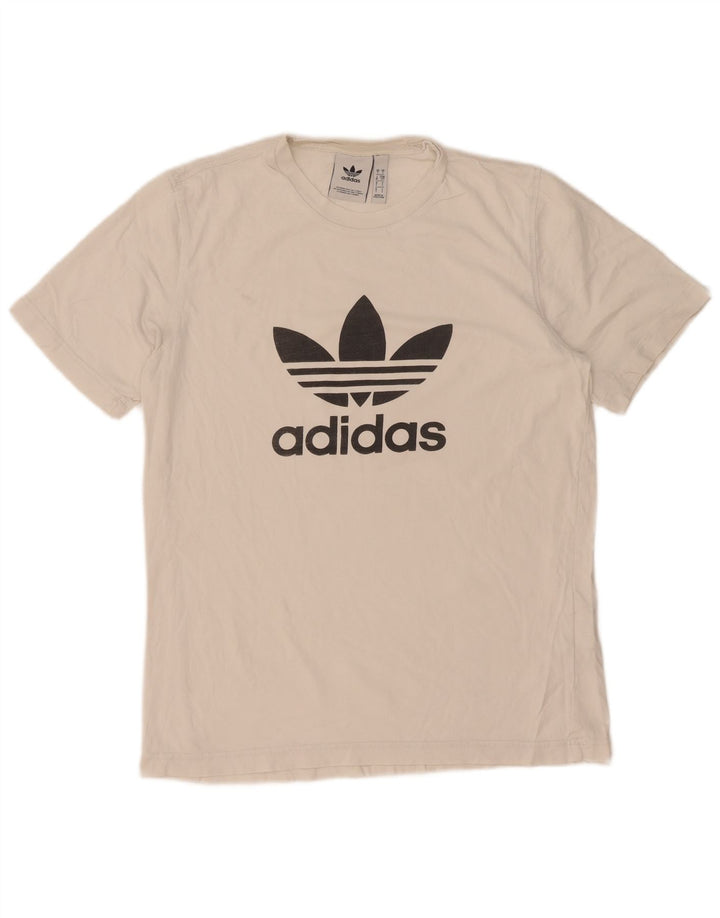 Мужская футболка Adidas с рисунком, маленький белый хлопок