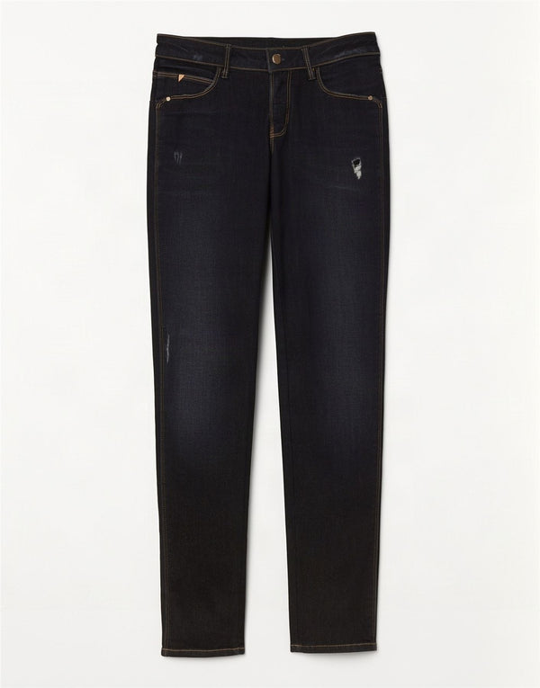 Guess Женские потертые джинсы скинни W27 L29 Темно-синие хлопковые