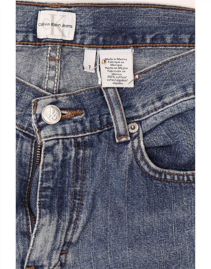 Женские прямые джинсы CALVIN KLEIN US 7 Medium W30 L28 Синие, хлопок