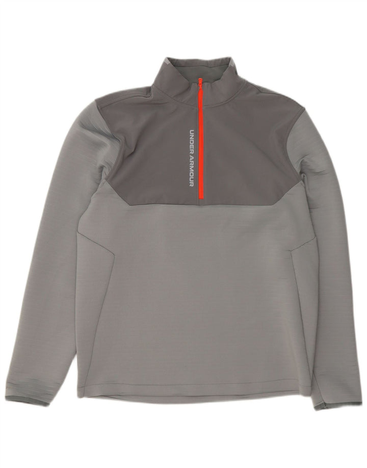 Мужской спортивный костюм-пуловер Under Armour, большой серый спортивный костюм с цветными блоками