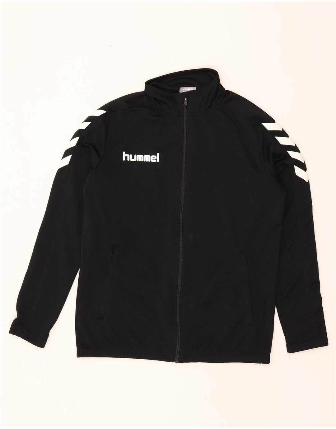 HUMMEL Mens Graphic Tracksuit Top Jacket Medium Black Vintage Hummel and Second-Hand Hummel from Messina Hembry 