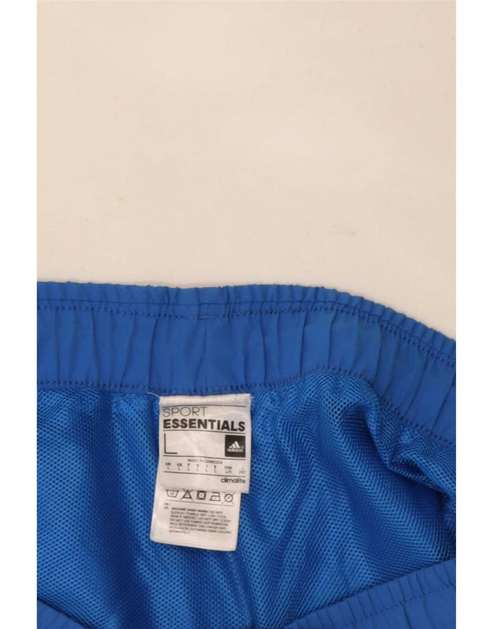 Мужские спортивные шорты Adidas Climalite, большие синие, полиэстер