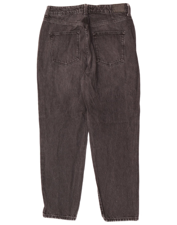 Женские зауженные джинсы Zara с высокой талией EU 40 Medium W30 L28, черный хлопок