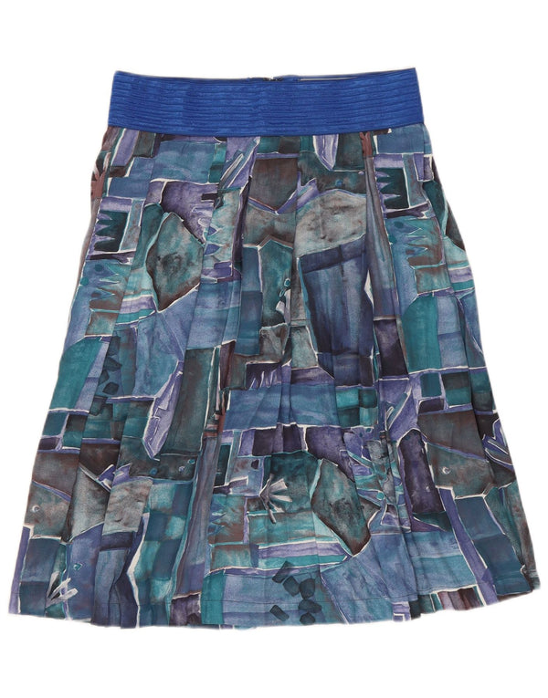 Винтажная женская юбка-трапеция W26, маленькая разноцветная пэчворк