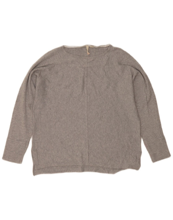 Женский свитер с вырезом «лодочка» White Stuff, Великобритания, 14, большой серый в крапинку