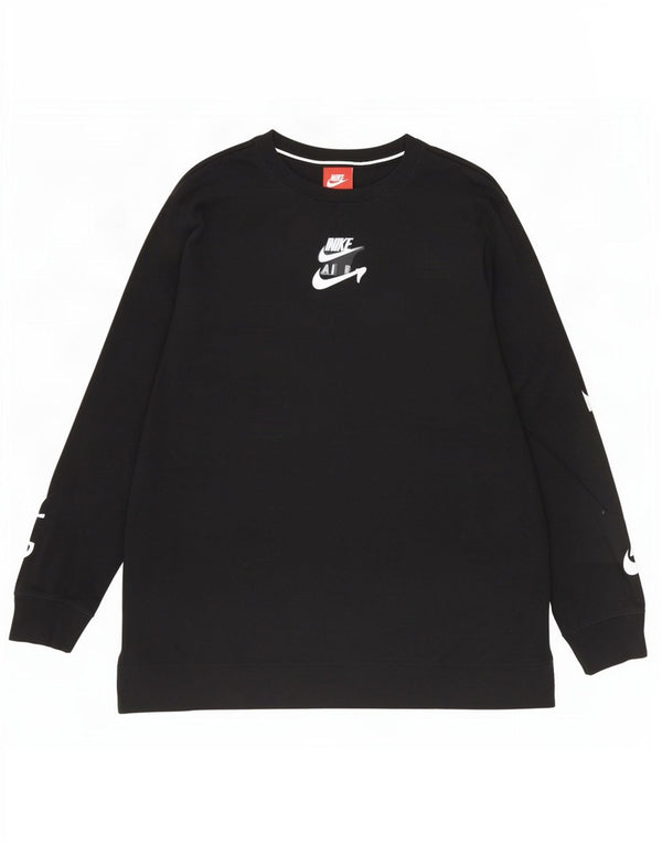 Мужской топ с длинным рукавом Nike с рисунком, большой черный