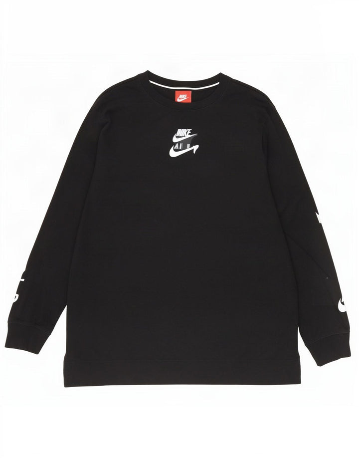 Мужской топ с длинным рукавом Nike с рисунком, большой черный