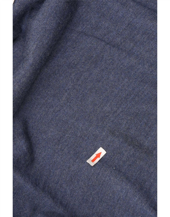 Мужской джемпер с v-образным вырезом Tommy Hilfiger, средний синий из мериносовой шерсти