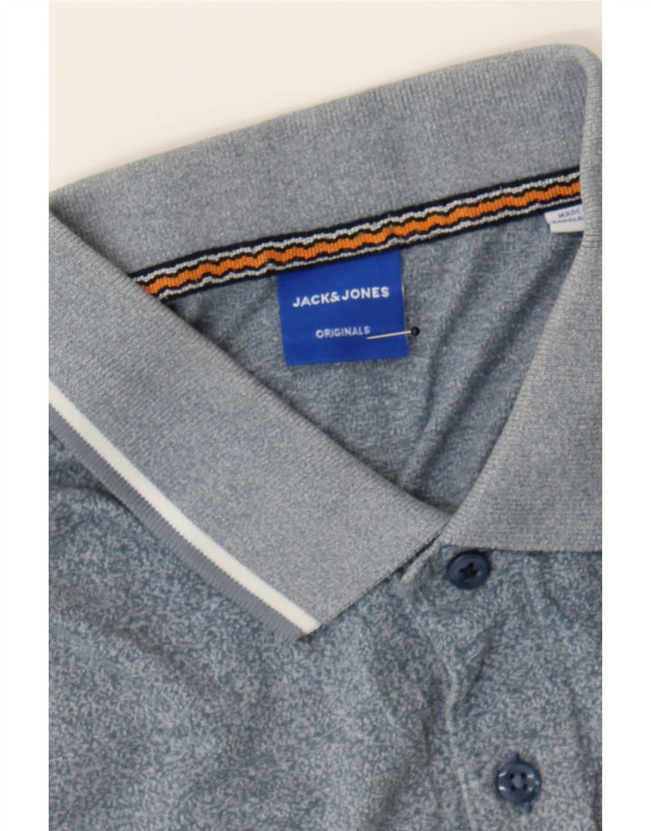 JACK & JONES Mens Polo Shirt XL Grey Cotton Vintage Jack & Jones and Second-Hand Jack & Jones from Messina Hembry 