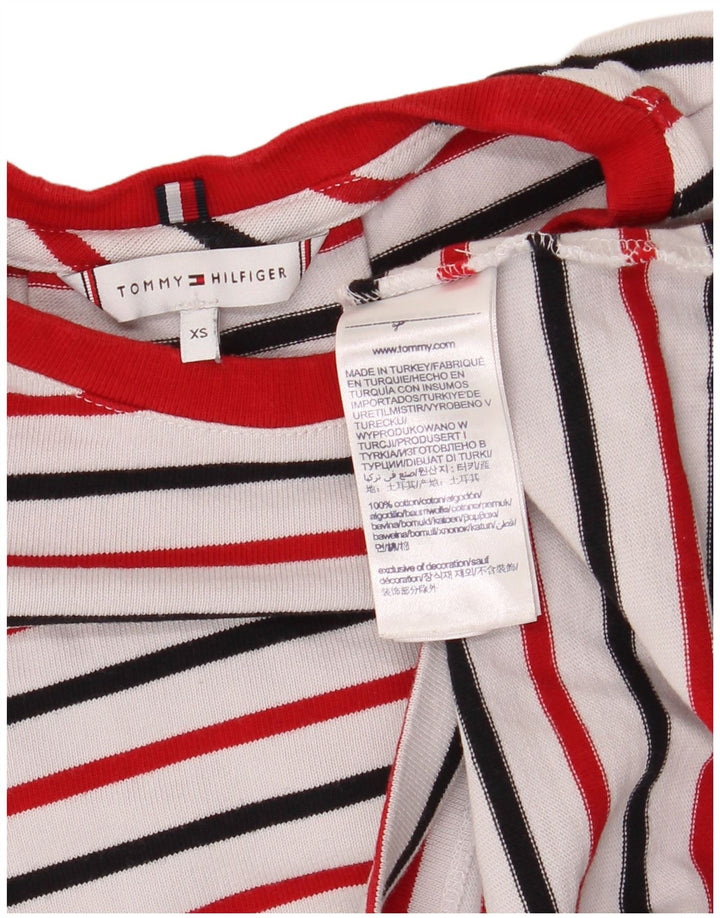 Женский укороченный топ оверсайз с длинными рукавами Tommy Hilfiger UK 6 XS в белую полоску