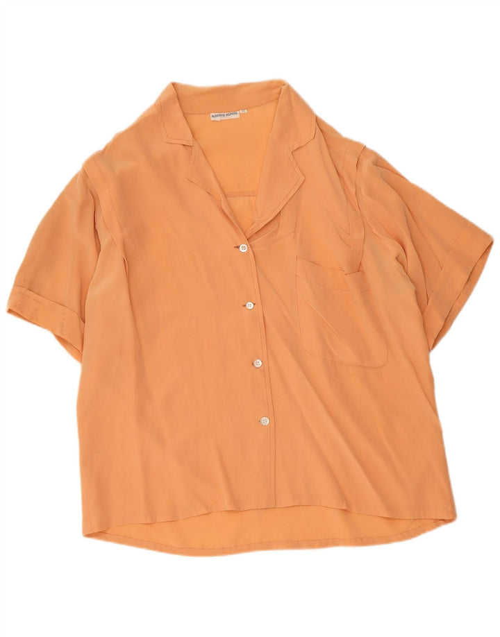 Alberto Aspesi Женская рубашка с коротким рукавом IT 44 Medium Orange