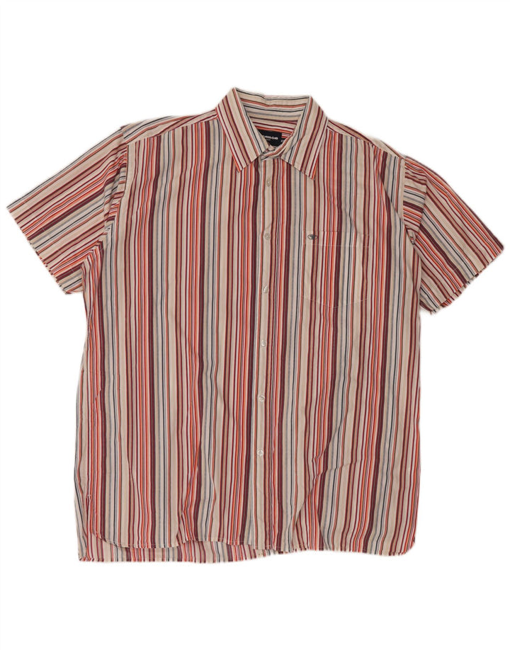 TOM TAILOR Мужская рубашка с коротким рукавом 2XL, хлопок в разноцветную полоску