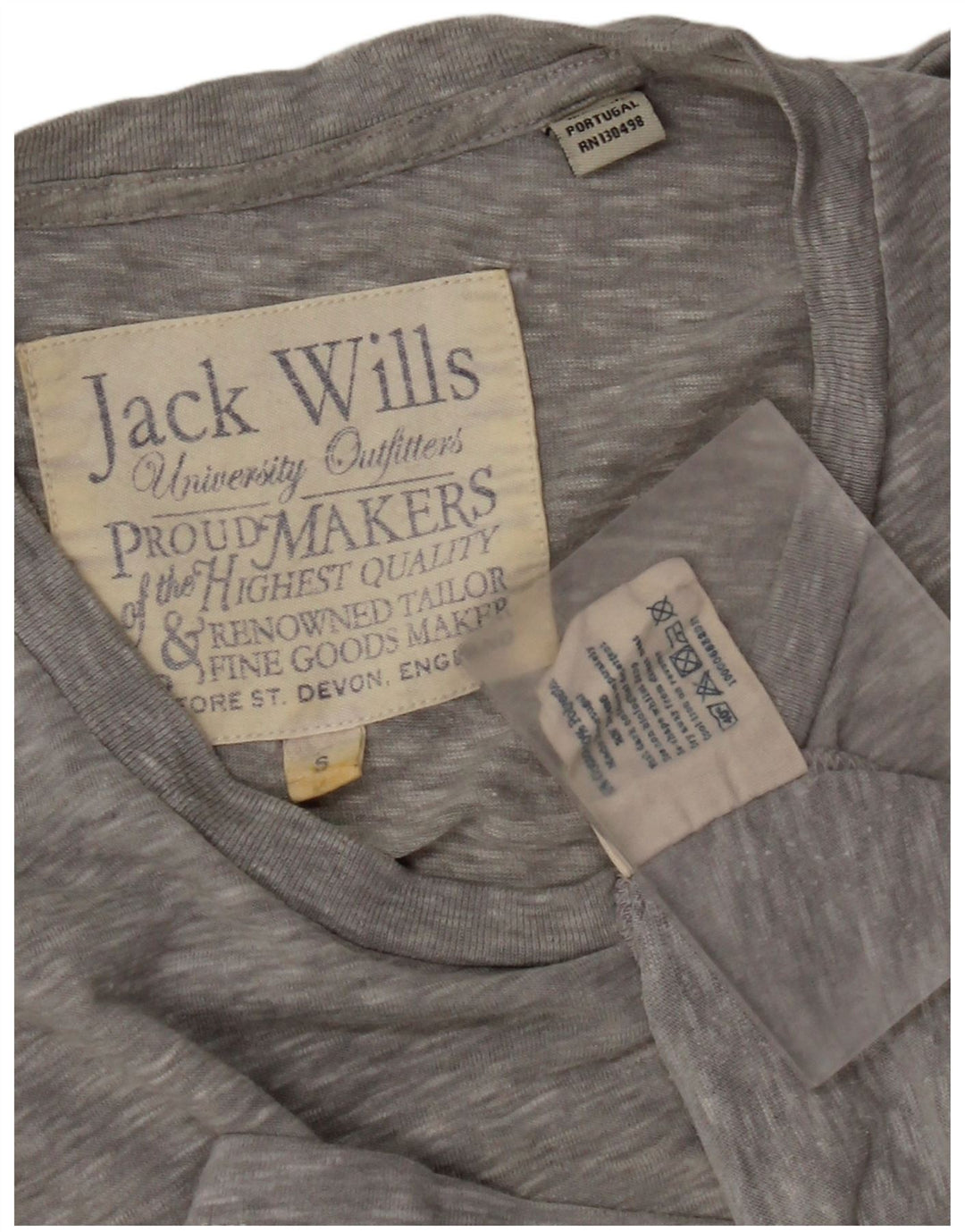 Мужская футболка Jack Wills, маленький серый хлопок с крапинками