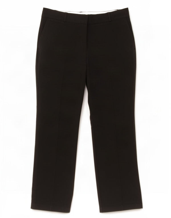 Marks & Spencer Womens Straight Casual Trousers UK 12 Medium W30 L28 Black