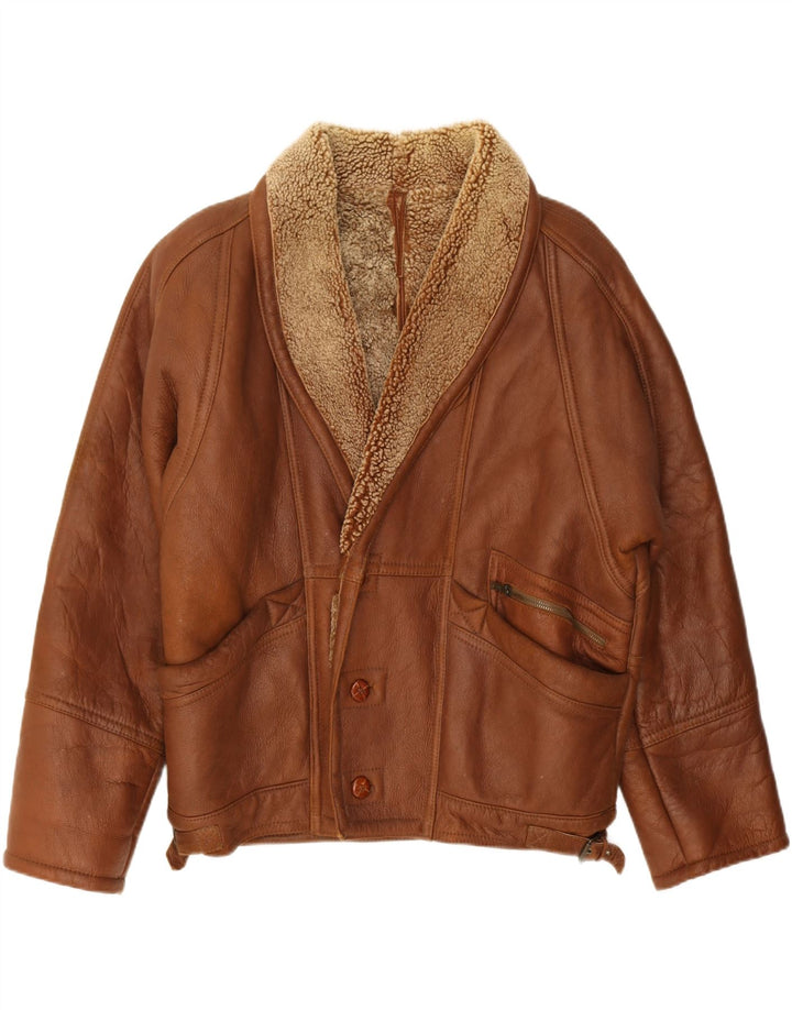 Мужская дубленка VINTAGE UK 42 XL Коричневая