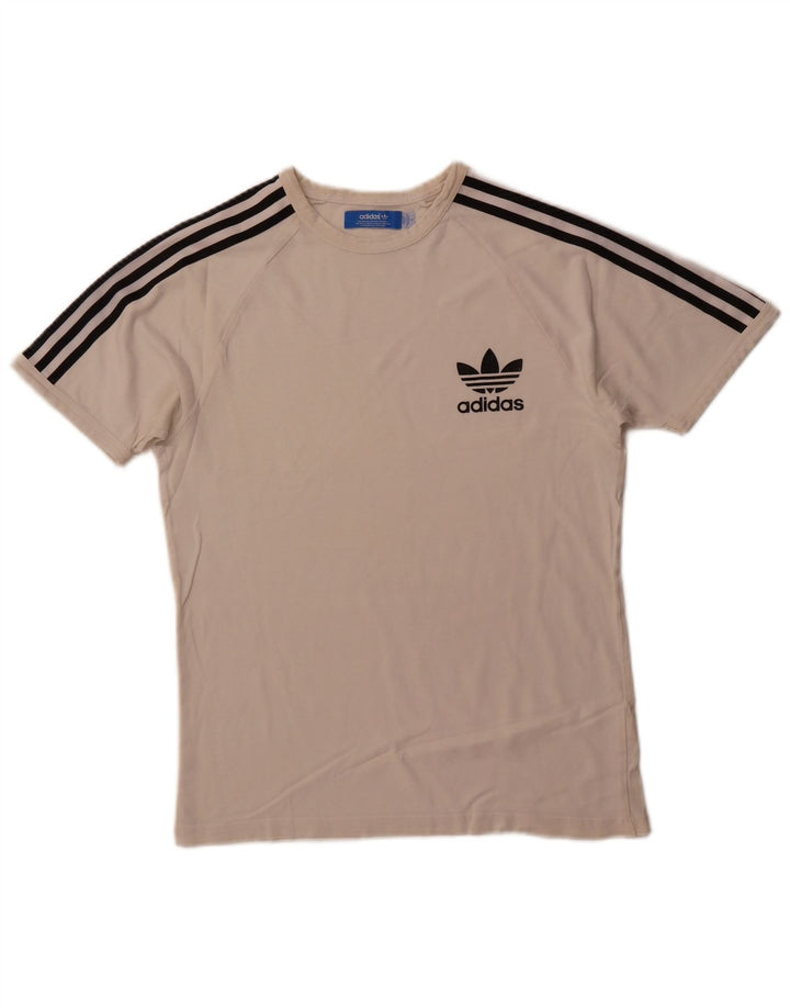 Мужская футболка ADIDAS, маленькая, белая