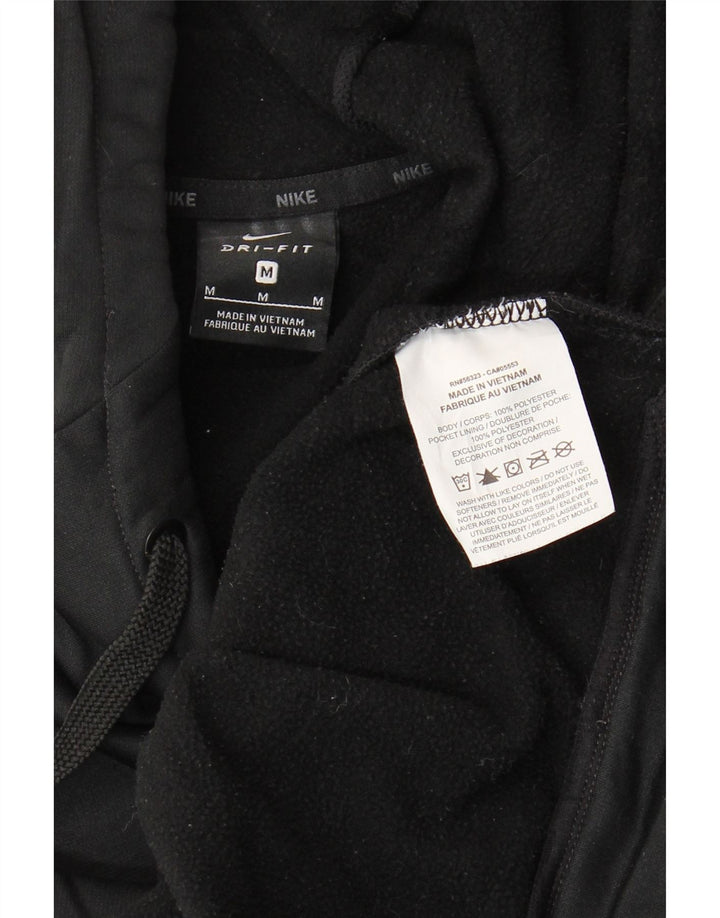 Мужской джемпер с капюшоном с графикой Nike Dri Fit, средний черный, полиэстер