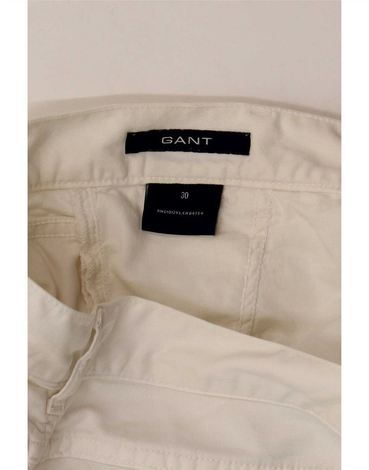 Женские шорты-бермуды Gant W30, средний цвет, белый хлопок, хлопок