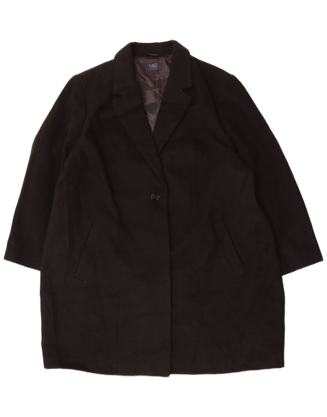 Женское пальто Marks & Spencer UK 26 5XL, черный полиэстер
