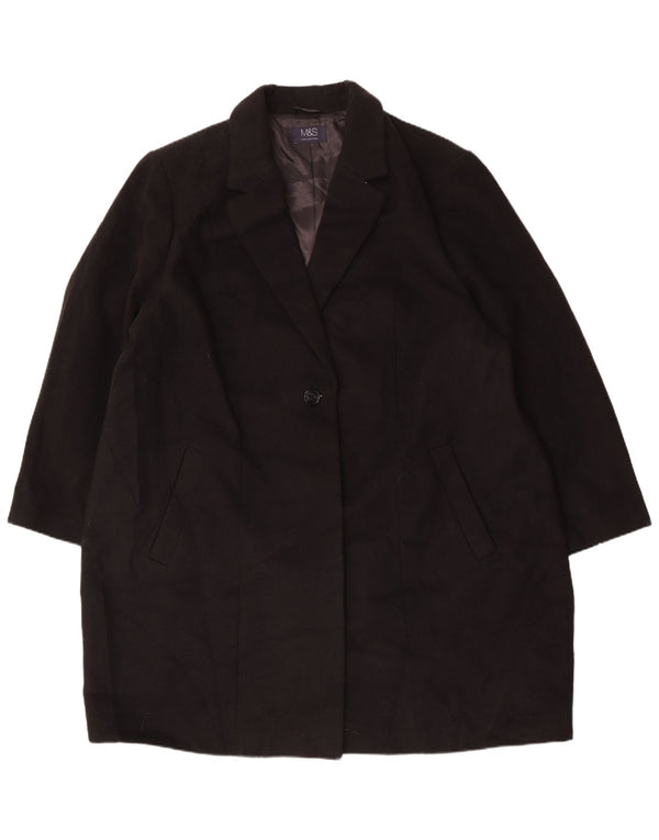 Женское пальто Marks & Spencer UK 26 5XL, черный полиэстер