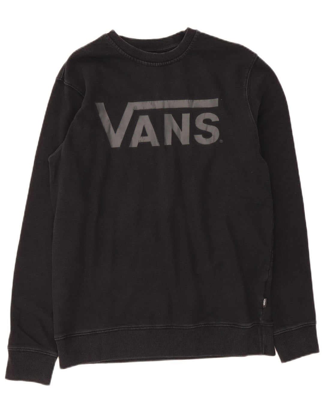 Мужской свитшот Vans, хлопковый джемпер среднего размера, черный