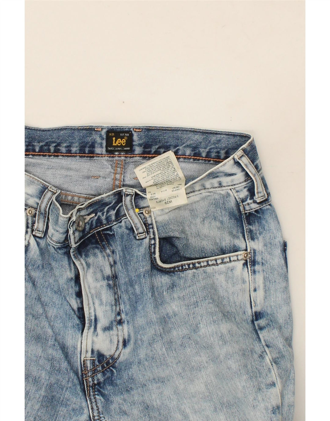 LEE Mens Denim Shorts W29 Small Blue Cotton Vintage Lee and Second-Hand Lee from Messina Hembry 