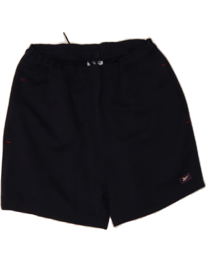 REEBOK Womens Sport Shorts UK 6 XS Navy Blue Polyester Vintage Reebok and Second-Hand Reebok from Messina Hembry 