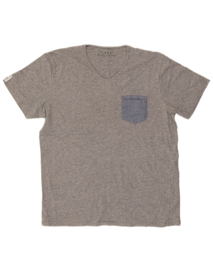 Мужская футболка Jack & Jones Top XL Серая в крапинку