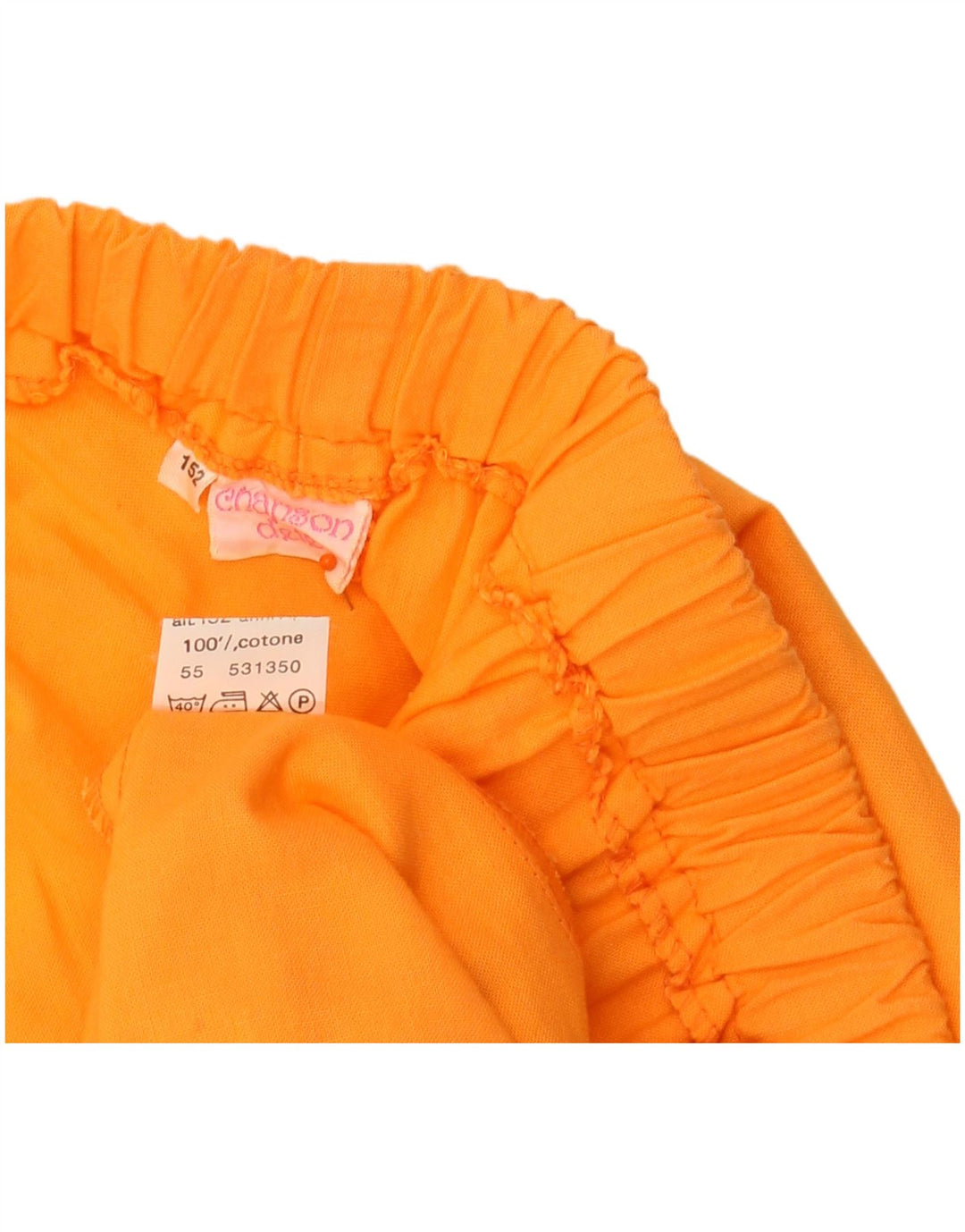 ВИНТАЖНАЯ Юбка-трапеция для девочек 12–13 лет W30, оранжевый хлопок