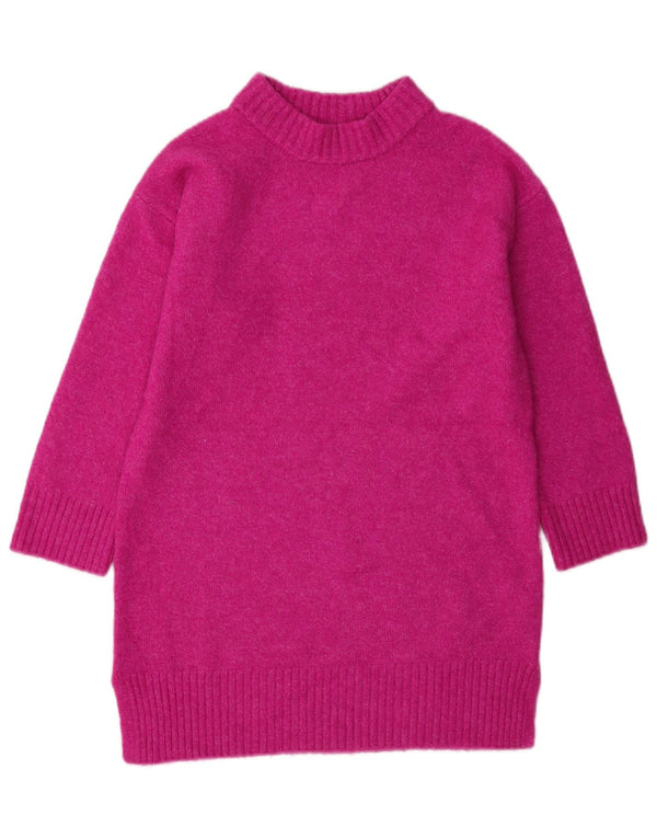 Платье-джемпер Zara для девочек 8-9 лет, розовый акрил