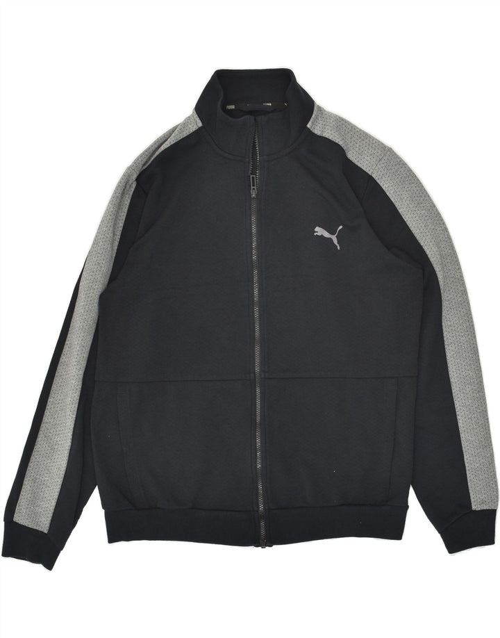 Мужской спортивный костюм PUMA с графическим рисунком, большая черная хлопковая куртка с цветными блоками