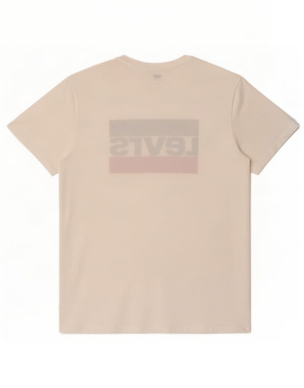 Мужская футболка с рисунком Levi's, топ XL, белый хлопок