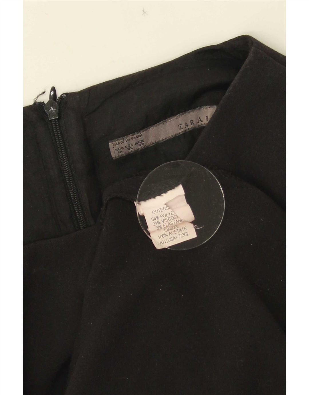 Женское платье-футляр Zara UK 18 XL, черный полиэстер