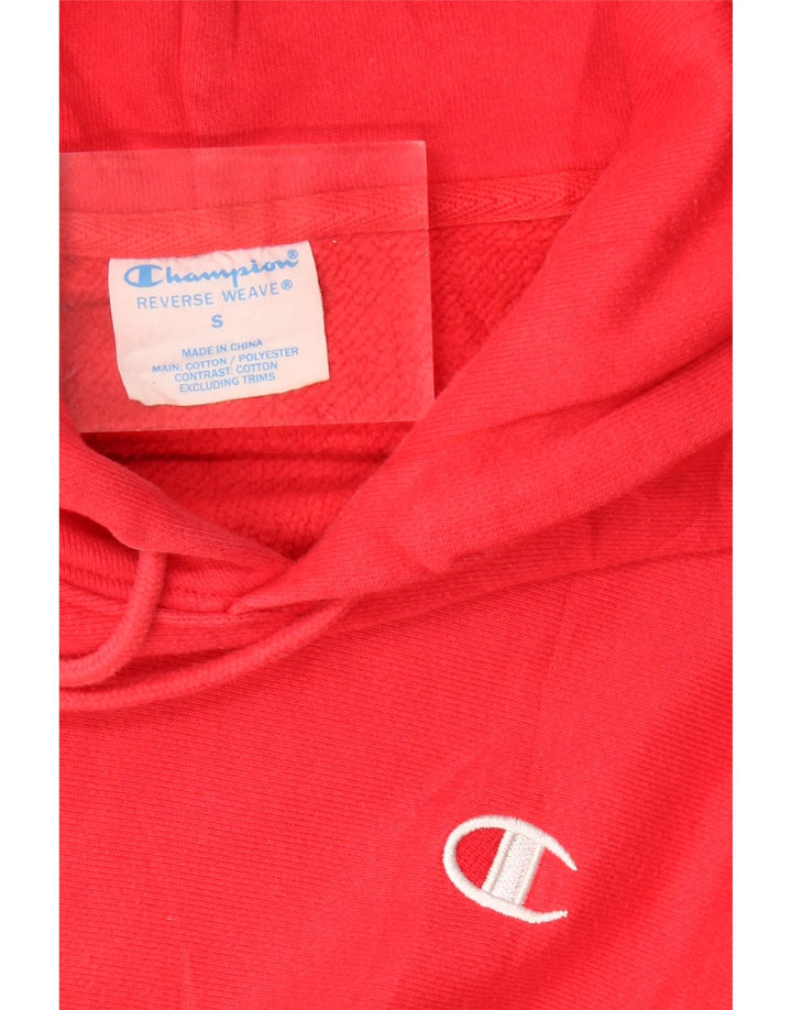 CHAMPION Mens Hoodie Jumper Small Red Cotton