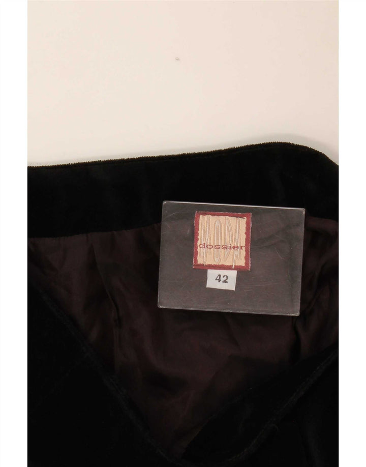 Moda Dossier Женская мини-вельветовая юбка IT 42 Medium W28 Черная