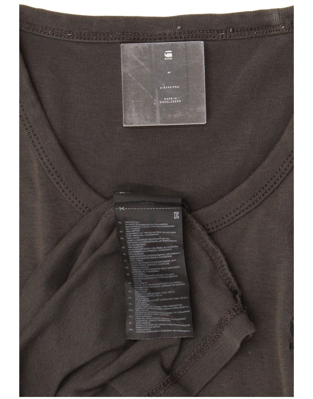 Мужская футболка G-STAR из хлопка среднего серого цвета