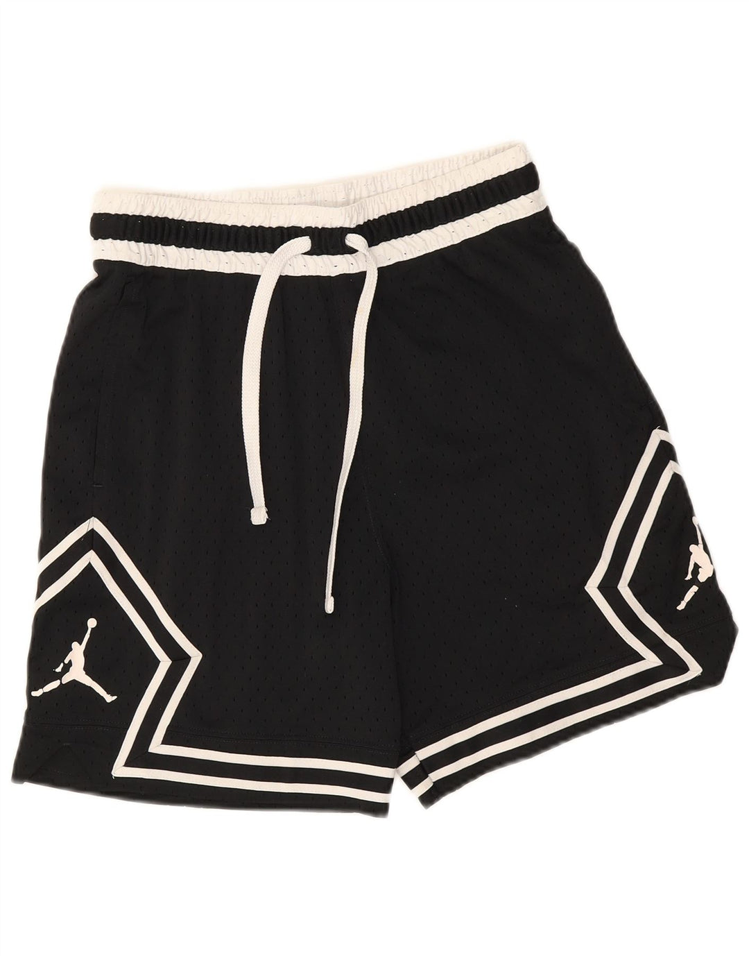 Мужские спортивные шорты Jordan Dri Fit с графическим рисунком, маленькие черные, полиэстер с цветными блоками