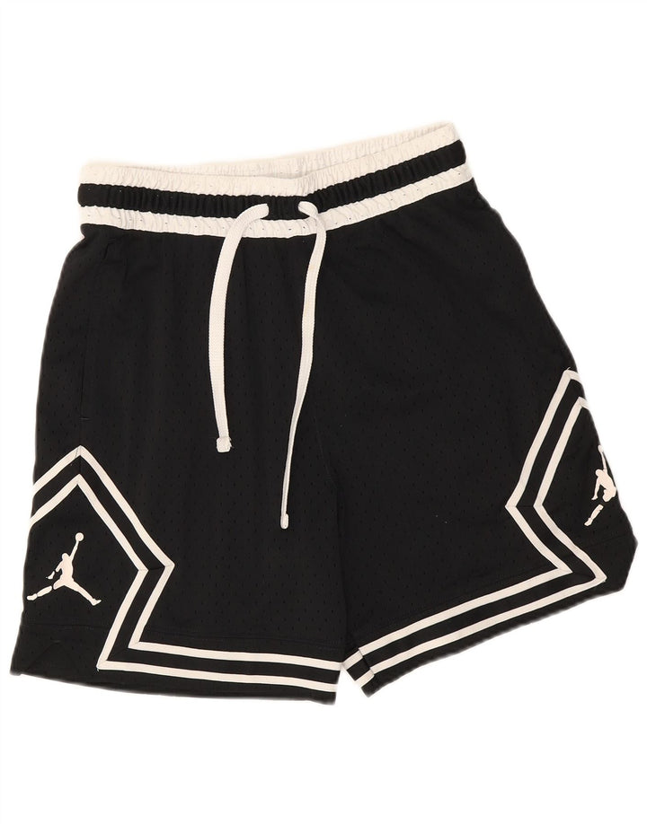 Мужские спортивные шорты Jordan Dri Fit с графическим рисунком, маленькие черные, полиэстер с цветными блоками