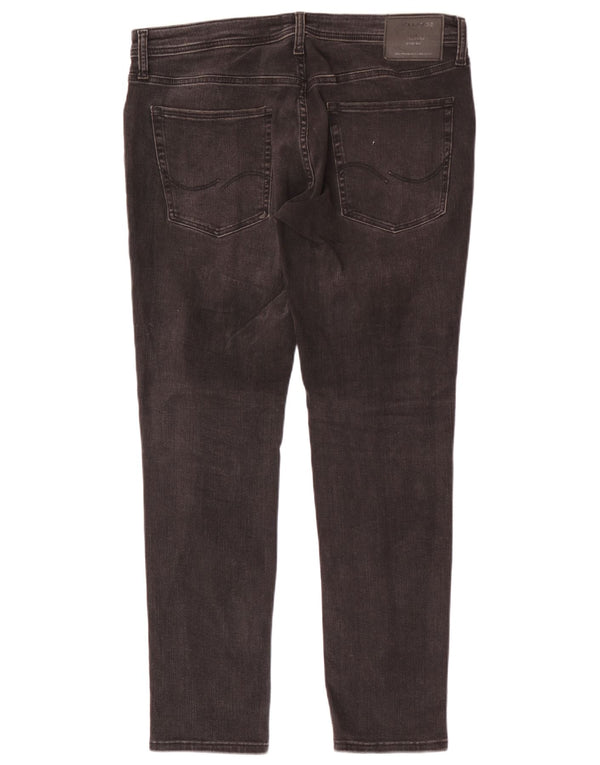 Jack & Jones Mens Liam Skinny Jeans W36 L30 Black Cotton