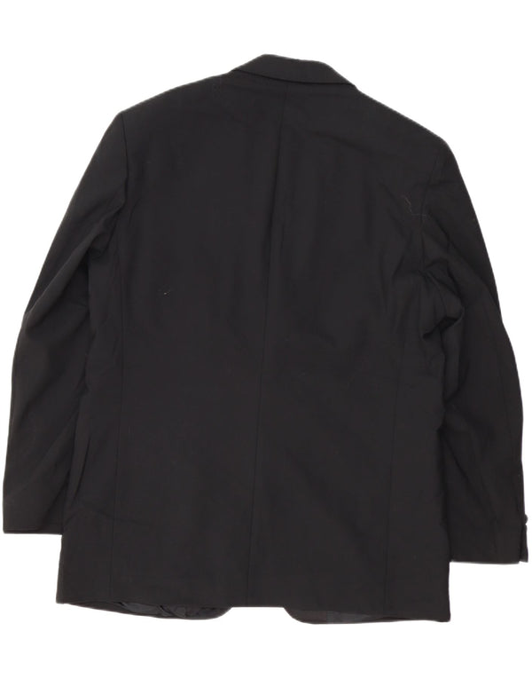 Мужской пиджак на 2 пуговицах Marks & Spencer, Великобритания 38, средний черный, шерстяной