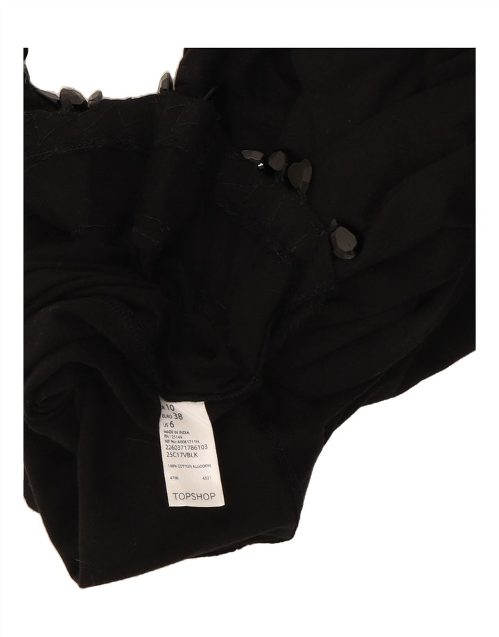 CHRISTOPHER KANE Womens Short Sleeves Shift Dress UK 10 Small Black Cotton Vintage Christopher Kane and Second-Hand Christopher Kane from Messina Hembry 