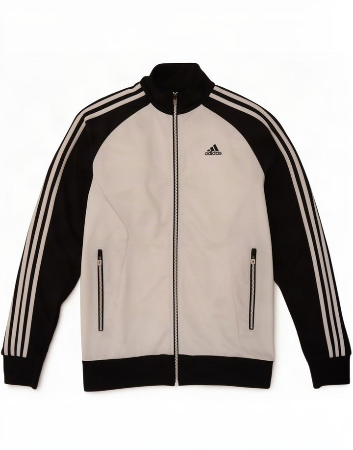Мужская спортивная куртка Adidas UK 34/36, маленькая белая с цветными блоками