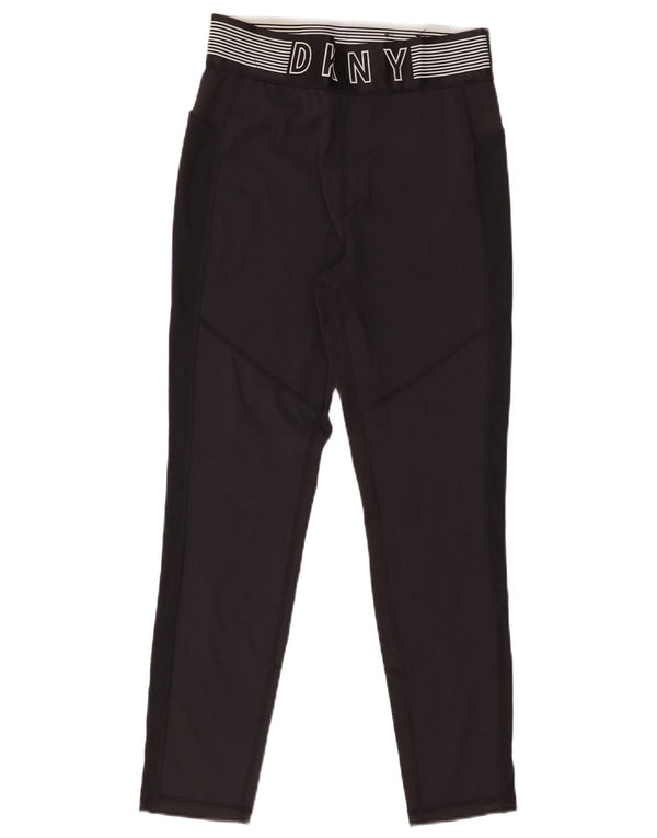 Женские укороченные леггинсы с рисунком Dkny UK 12, средний черный полиэстер