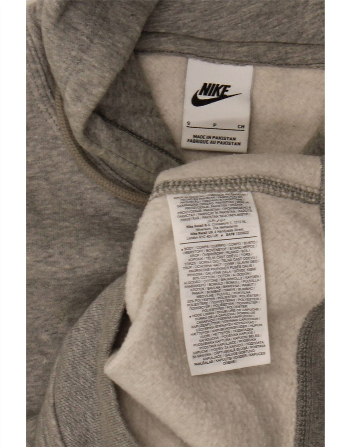 Мужской джемпер с капюшоном Nike, маленький серый, хлопковый в крапинку