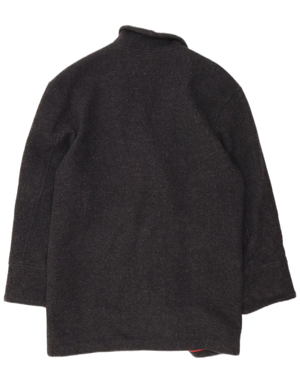 Винтажное женское пальто оверсайз IT 42 Medium Grey Wool