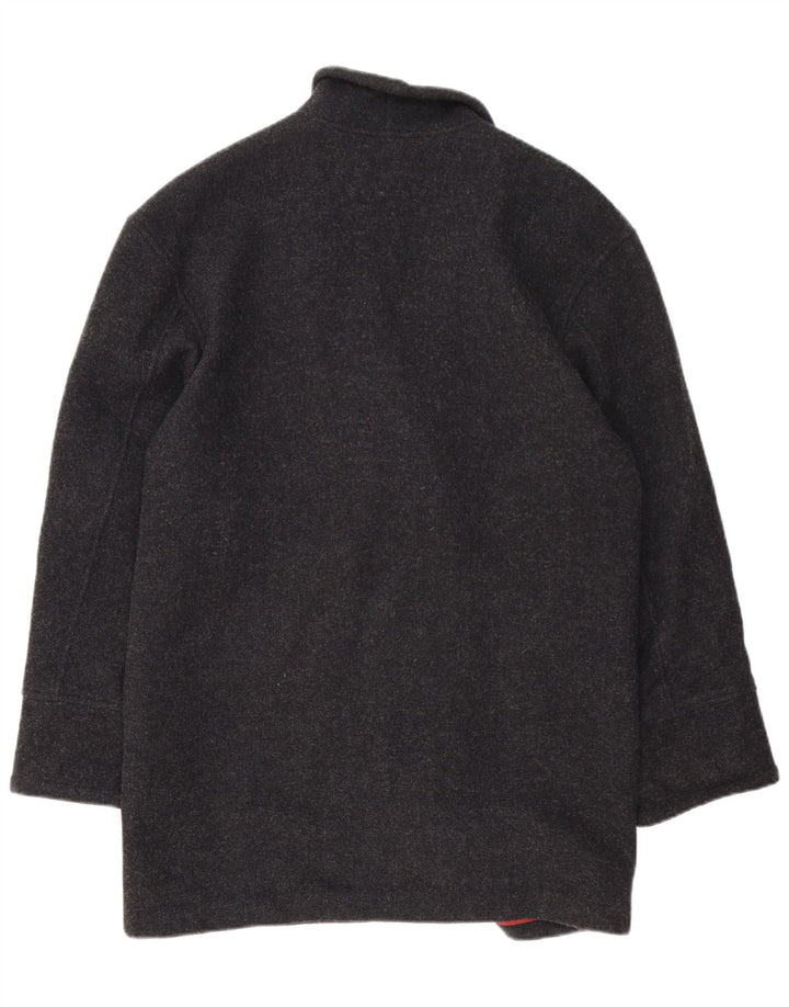 Винтажное женское пальто оверсайз IT 42 Medium Grey Wool