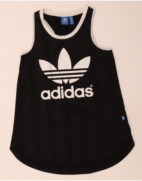 Женский жилет Adidas с графическим рисунком Top UK 8, маленький черный полиэстер